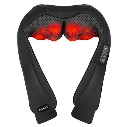 DAILYLIFE Shiatsu Neck and Back Massager, Electric Shoulder Massager, Car Neck Massage Pillow for Neck, Back, Shoulder, Foot, Leg Massage, Relieve Muscle Pain, Perfect Present for Man/Woman/Family