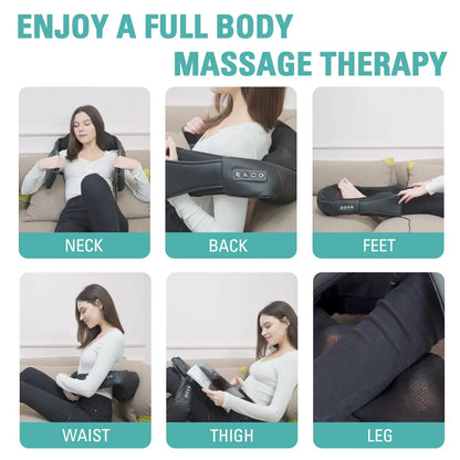 DAILYLIFE Shiatsu Neck and Back Massager, Electric Shoulder Massager, Car Neck Massage Pillow for Neck, Back, Shoulder, Foot, Leg Massage, Relieve Muscle Pain, Perfect Present for Man/Woman/Family