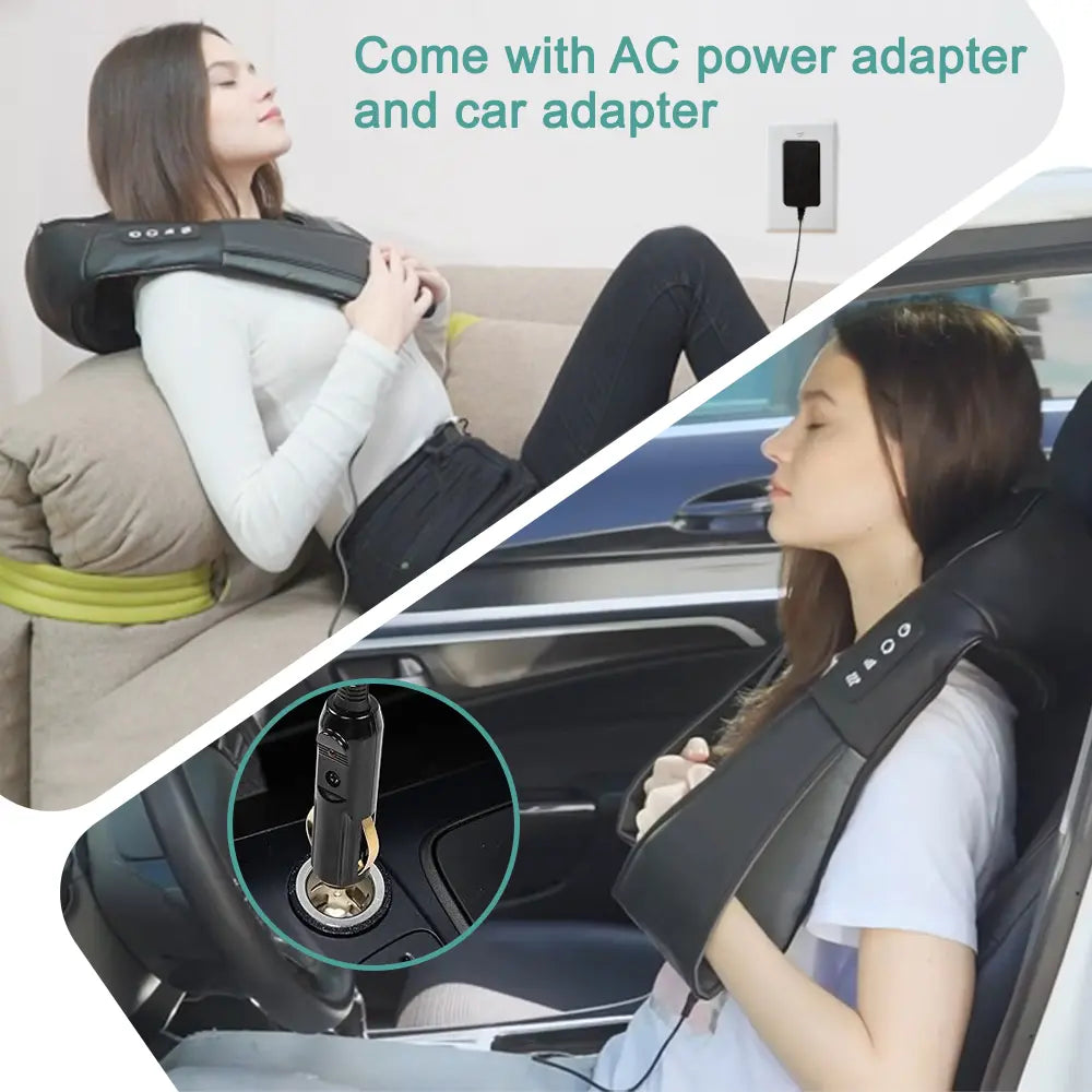 DAILYLIFE Shiatsu Neck and Back Massager, Electric Shoulder Massager, Car Neck Massage Pillow for Neck, Back, Shoulder, Foot, Leg Massage, Relieve Muscle Pain, Perfect Present for Man/Woman/Family